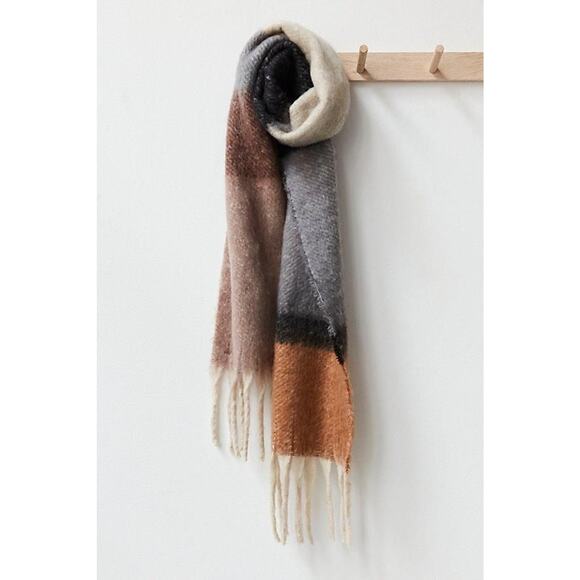 Free People Accessories - NWT Kalidescope Color Block Scarf by Free People, Natural Combo, One Size
